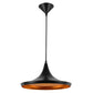Lampada a sospensione con paralume ampio dal design esteso - alluminio