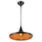 Lampada a sospensione con paralume ampio dal design esteso - alluminio