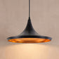 Lampada a sospensione con paralume ampio dal design esteso - alluminio