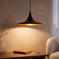 Lampada a sospensione con paralume ampio dal design esteso - alluminio