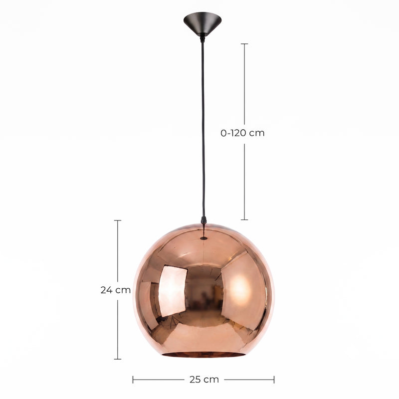 Lampada Range - 25 cm - Metallo cromato