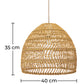 Lampada a sospensione dal design boho balinese in rattan naturale - 40 cm - Hoa