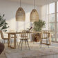 Lampada a sospensione dal design boho in rattan naturale - 50 cm - Poung