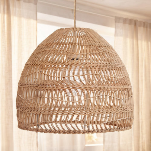 Candeeiro de Teto em Rattan - Candeeiro Suspenso Design Boho Bali - 60cm - Hoa