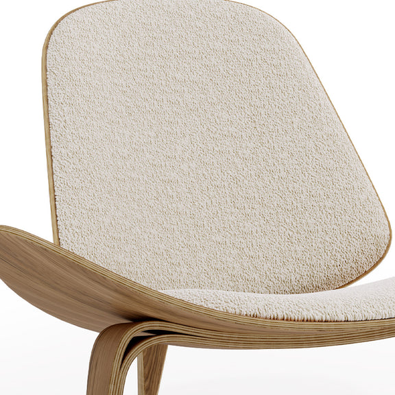Designer armchair - Scandinavian armchair - Boucle upholstery - Lucy - gallery 6