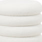 Round Pouf Upholstered in Bouclé Fabric - Marie