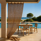 Shade Curtain Awning Coconut Fiber 2.1x2.0M – 100% Natural Shade Sail