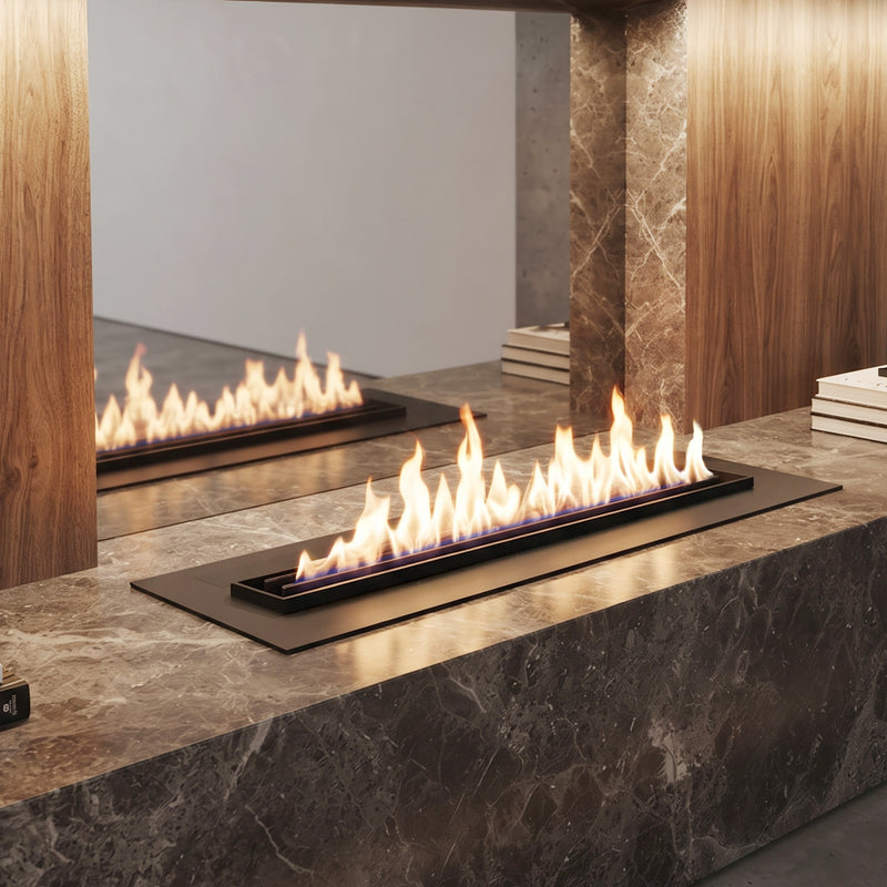 Lareira elétrica decorativa elegante com chama realista de vapor de água para criar ambiente na sala de estar, 100 Cm