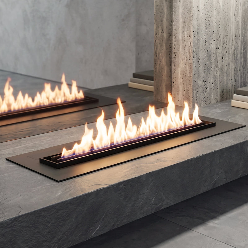 Decorative Electric Fireplace With Water Vapor Flame 80CM Realistic Glow For Modern Home Decor