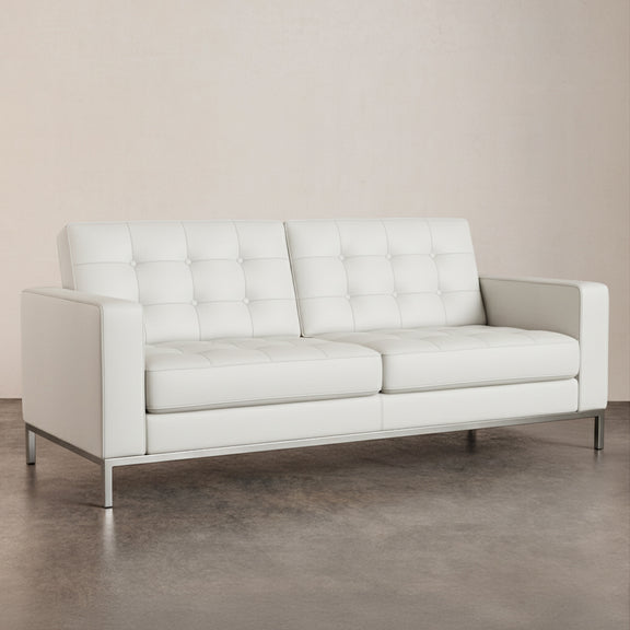 Leather Upholstered Sofa - 2 Seater - Konel - gallery 10