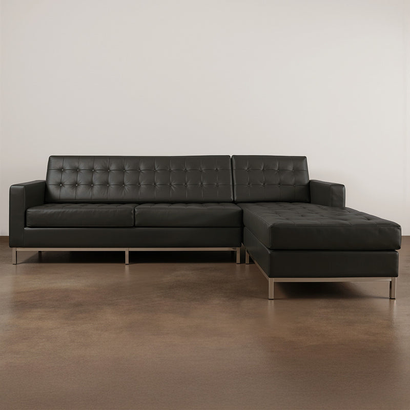 Designerschaiselong - Betrukket med læder - 3/4 siddepladser - Sama