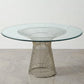 Round Dining Table - Glass and Metal - Barrel - gallery 8