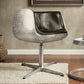 Fauteuil lounge - fauteuil design - cuir et métal - cognac