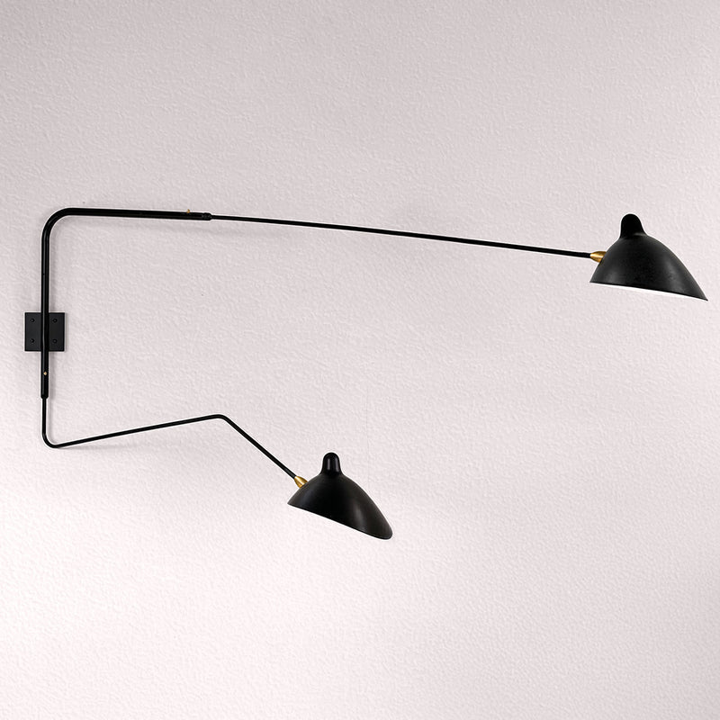Desk Lamp - Wall Mounted - 2 Arms Black - George - gallery 10