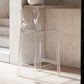 Tabouret de bar avec dossier - Design transparent - 65 cm - Lumen