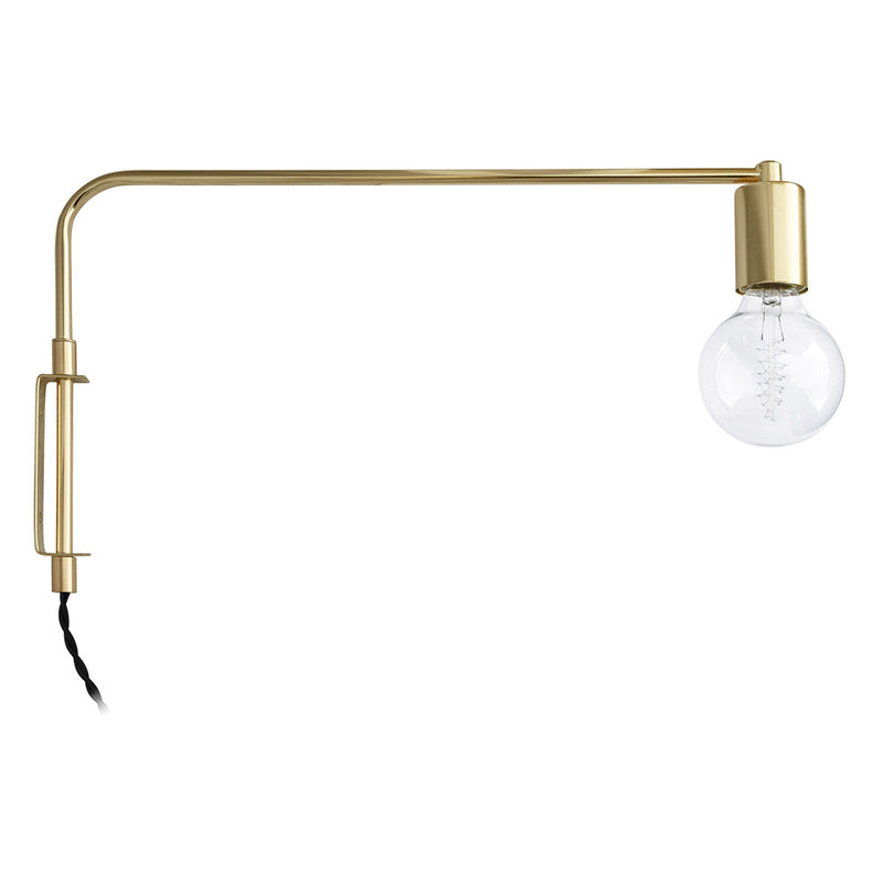 Złota lampa ścienna