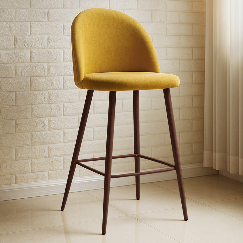 Gepolsterter Stoffhocker - Skandinavisches Design - 76cm - Evelyne
