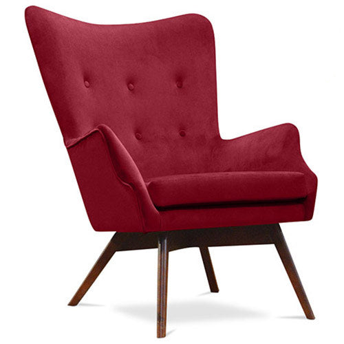 Sillón Jensen de estilo escandinavo - Terciopelo