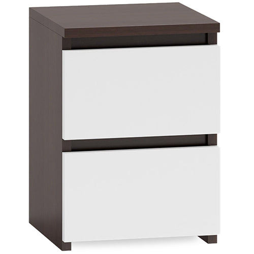 Mesa de cabeceira Njal com 2 gavetas - Madeira