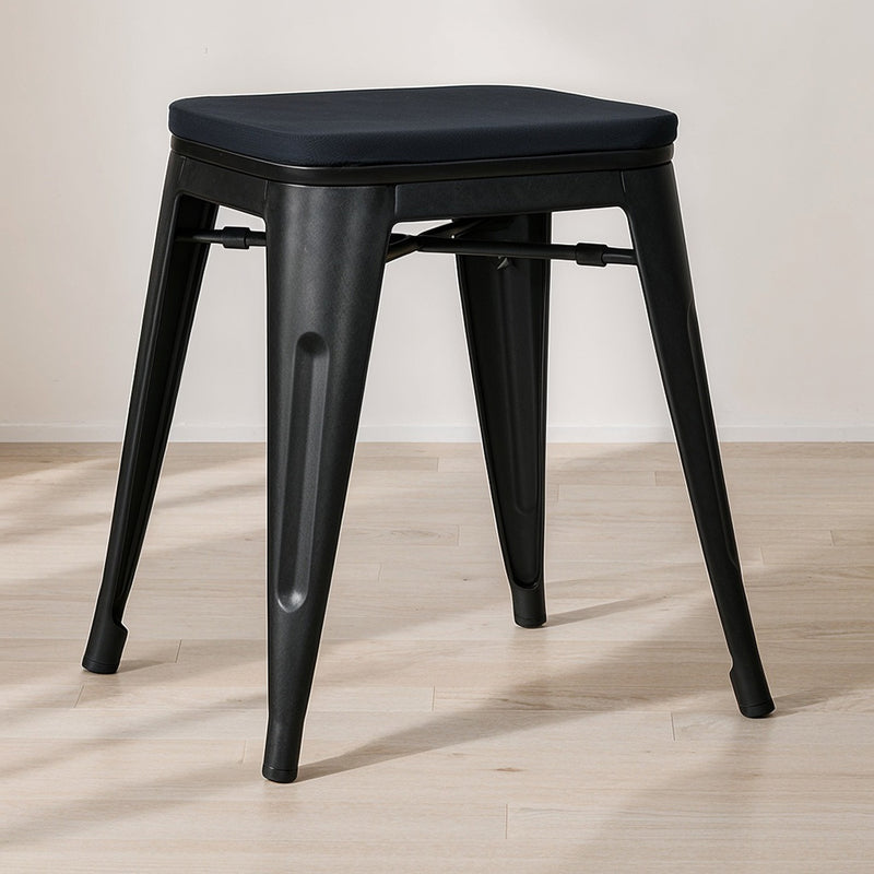 Sgabello Stylix - 46cm - Metallo e legno scuro