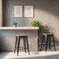 Sgabello Stylix - 61cm - Metallo e legno chiaro