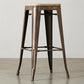 Taburete Stylix - Metal y madera clara - 76cm