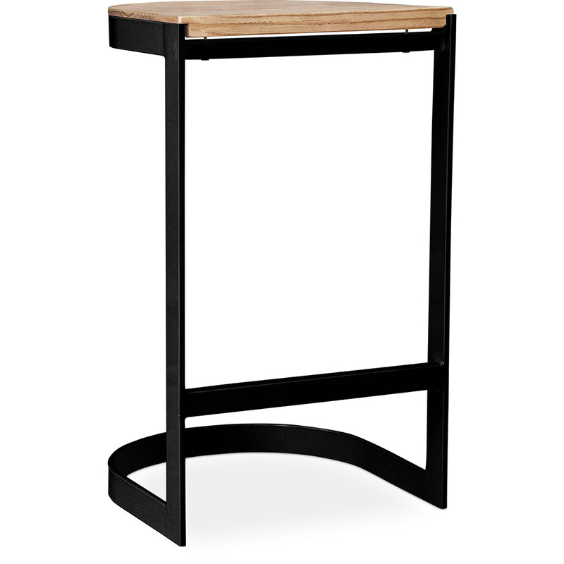 Industrieller Design-Hocker - Holz und Metall - 60cm - Lia