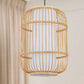 Designerska lampa sufitowa boho z bambusa