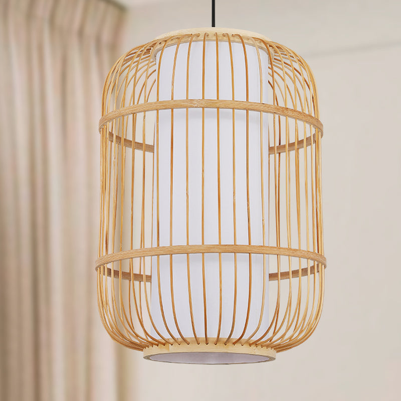 Designerska lampa sufitowa boho z bambusa