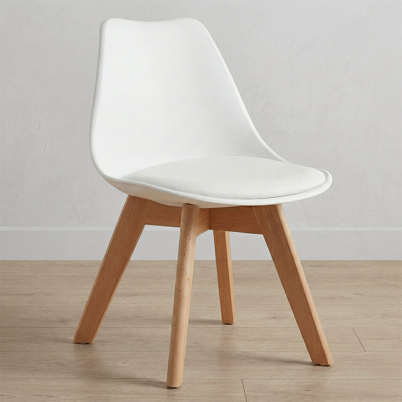 Chaise pour enfant rembourrée en bois et polypropylène