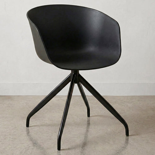 Upholstered Office Chair with Armrests - Black Design Desk Chair - Jodie - Joan - gallery 12