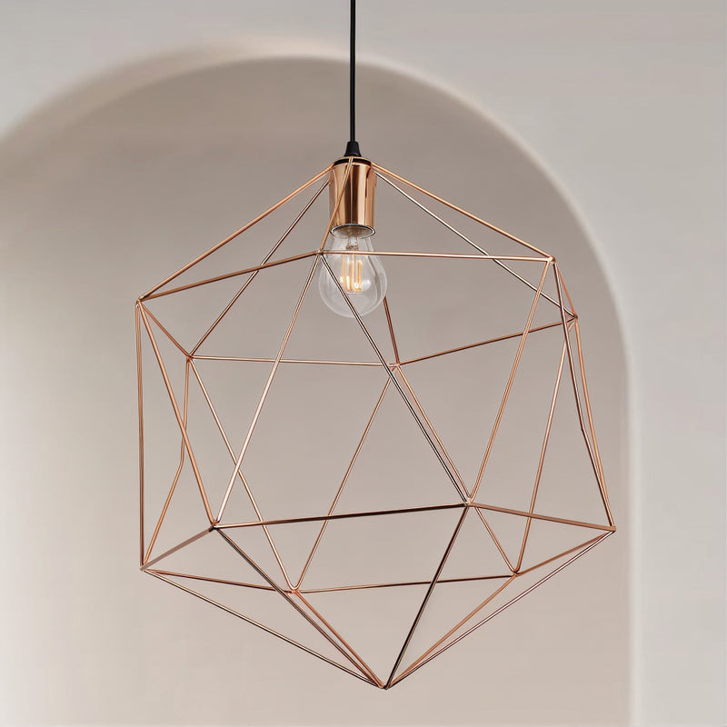 Hanglamp met metalen structuur
