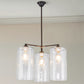 Candeeiro de teto de estilo industrial, em vidro e metal - Reg