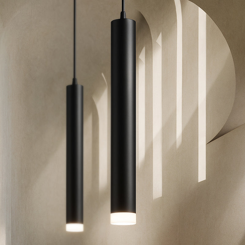 Plafonnier tubulaire - Suspension LED - Noir - Lilu