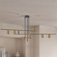 Modern hanging light, metal LEDs - Piper