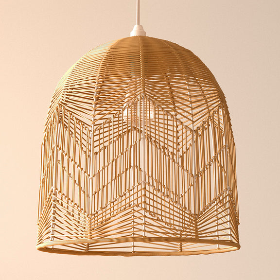 Rattan Ceiling Lamp - Boho Bali Design Pendant Lamp - Bu - gallery 12