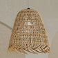 Lampe suspendue style bohème en rotin naturel - Linei