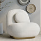 Bouclé fabric upholstered armchair - Larry - gallery 1