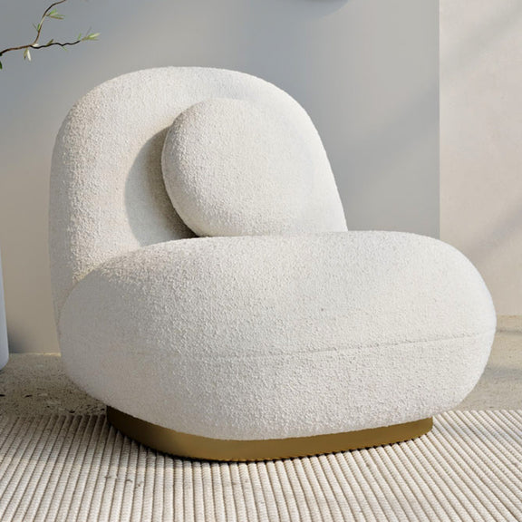 Bouclé fabric upholstered armchair - Larry - gallery 15
