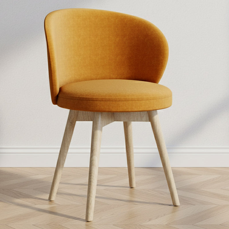 Velvet upholstered dining chair  - Yuna