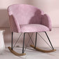 Fauteuil à bascule rembourré en velours - Freia