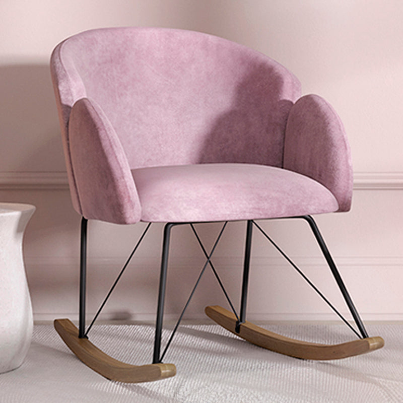 Fauteuil à bascule rembourré en velours - Freia