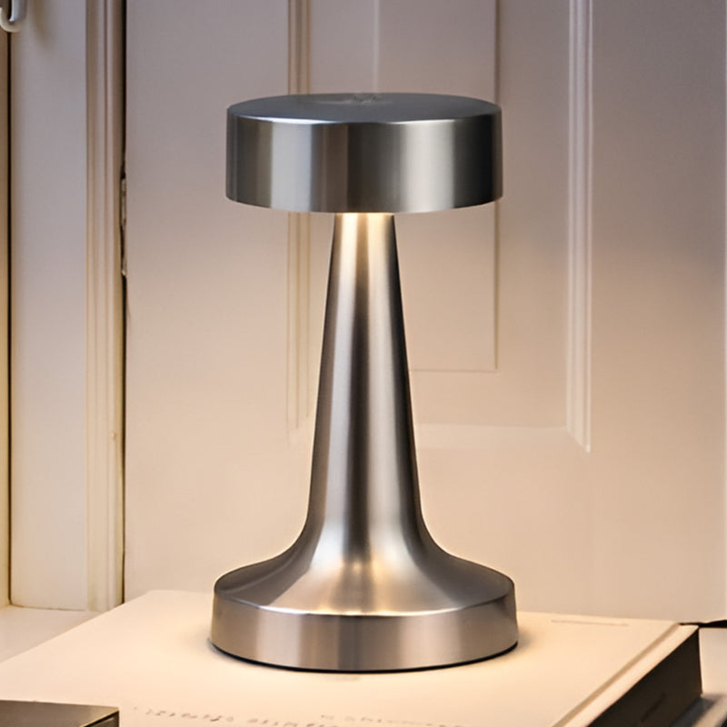 Candeeiro de mesa LED sem fios e recarregável - Controlo tátil - Design moderno em metal - Azura