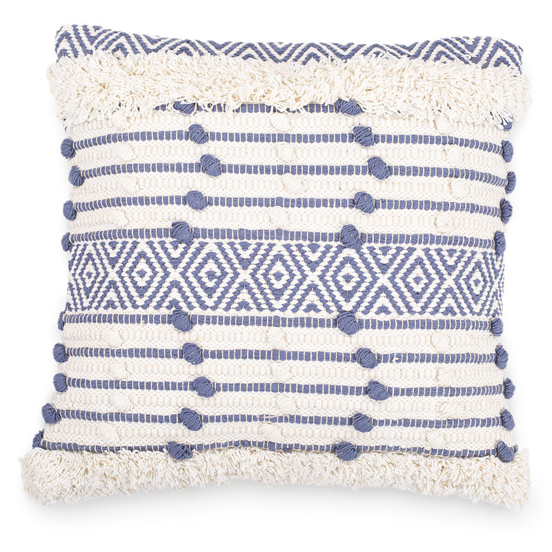 Capa + enchimento para almofada quadrada de algodão, estilo Boho Bali - Lana