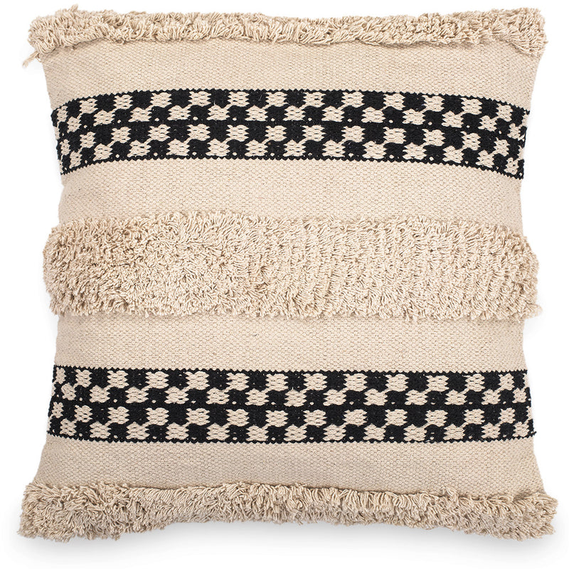 Almofada quadrada de algodão ao estilo Boho Bali, capa + enchimento - Daviniu
