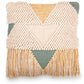 Almofada quadrada ao estilo Boho Bali, algodão e lã, capa + enchimento - Precansa