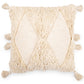 Coussin carré en coton de style bohème balinais, housse + rembourrage - Leano