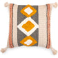 Almofada quadrada de algodão ao estilo Boho Bali, capa + enchimento - Mabel