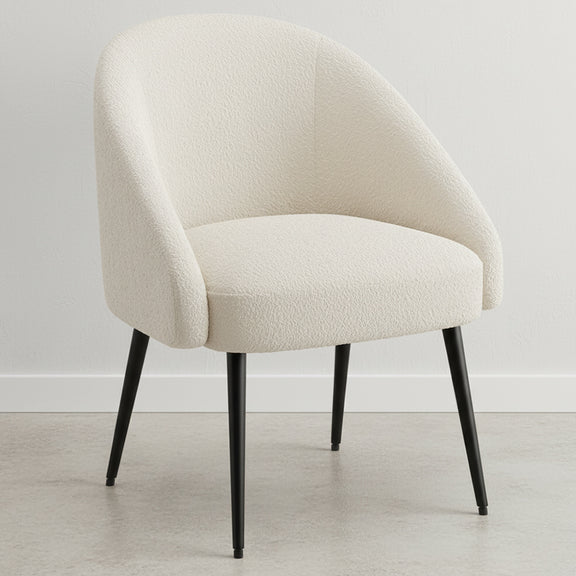 Design Armchair - Upholstered in Boucle Fabric - Wasda - gallery 12