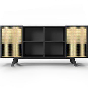 Natural Wood Buffet - Vintage Style - Black - Edan